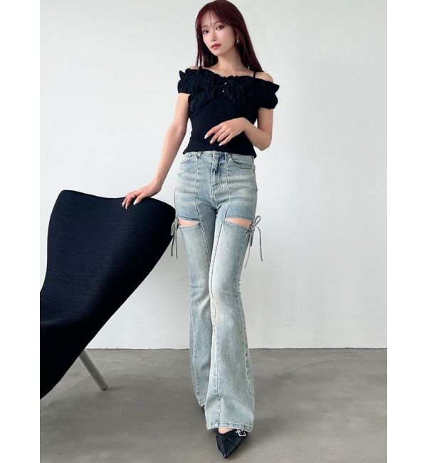 RESEXXY「ボリュームフリルドッキングカットトップス」|Tシャツ・カットソー|