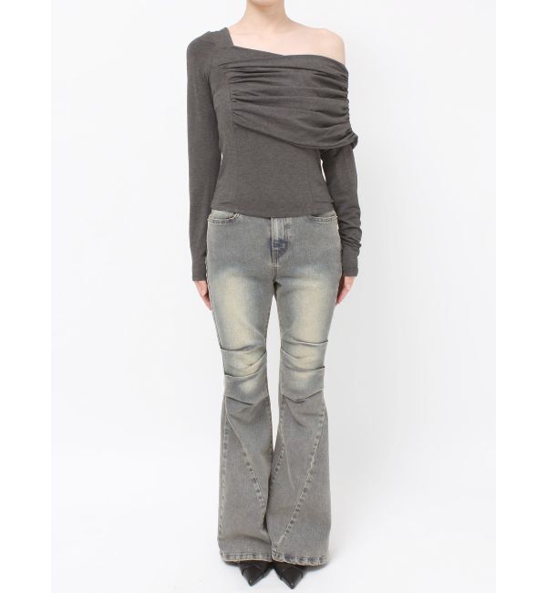 RESEXXY「アシンメトリーカットトップス」|Tシャツ・カットソー|