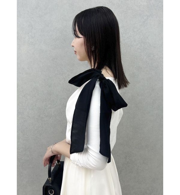 dazzlin「ネックドレープカットトップス」|Tシャツ・カットソー|