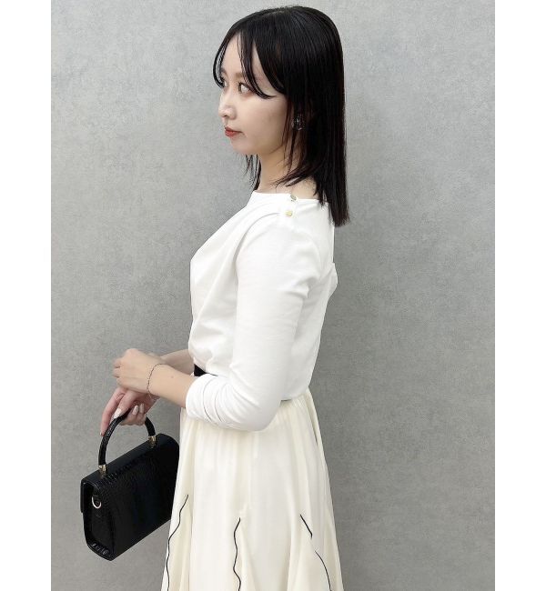 dazzlin「ネックドレープカットトップス」|Tシャツ・カットソー|