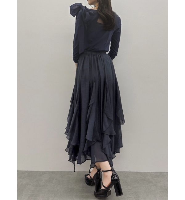 dazzlin「ネックドレープカットトップス」|Tシャツ・カットソー|