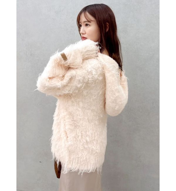 dazzlin「リップルカールニットフーディ」|ニット・セーター|