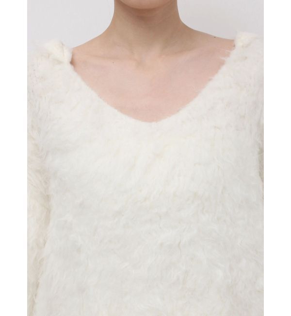 dazzlin「リップルカールニットフーディ」|ニット・セーター|