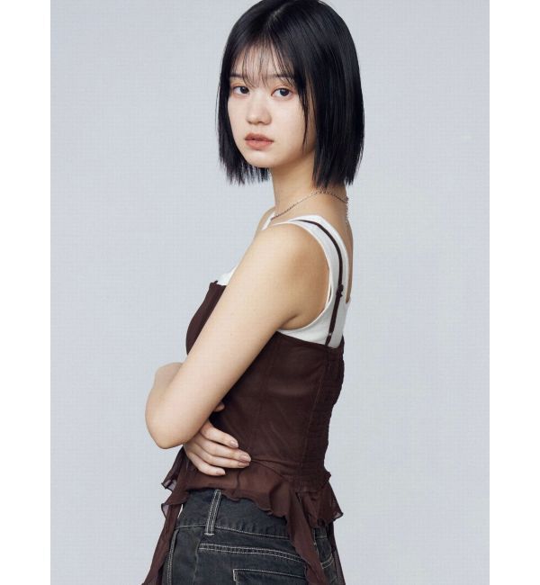 EMODA「ハングラッフルキャミソール」|Tシャツ・カットソー|