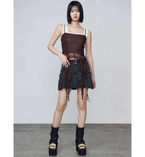 EMODA「ハングラッフルキャミソール」|Tシャツ・カットソー|