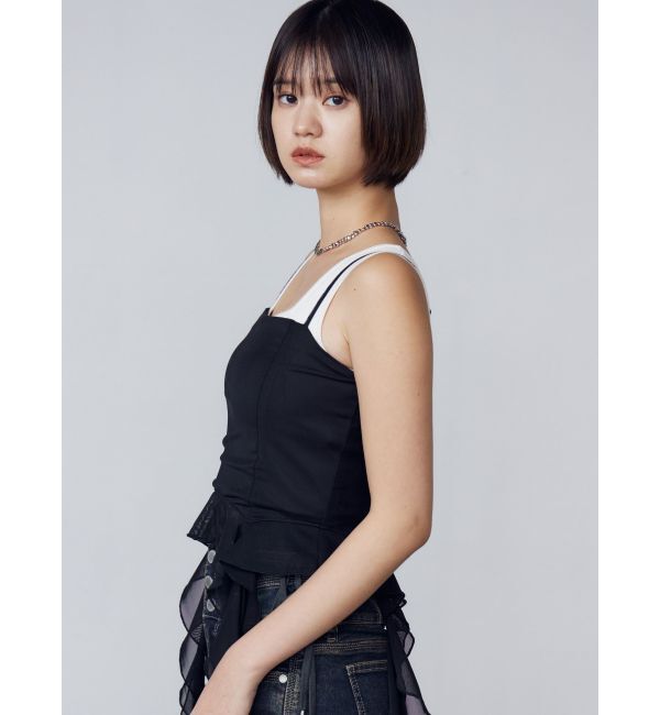 EMODA「ハングラッフルキャミソール」|Tシャツ・カットソー|