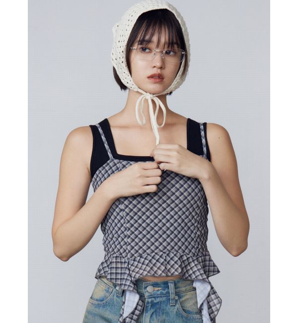 EMODA「ハングラッフルキャミソール」|Tシャツ・カットソー|ライトミックス