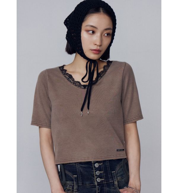 EMODA「リブクラッシュレーストップス」|Tシャツ・カットソー|