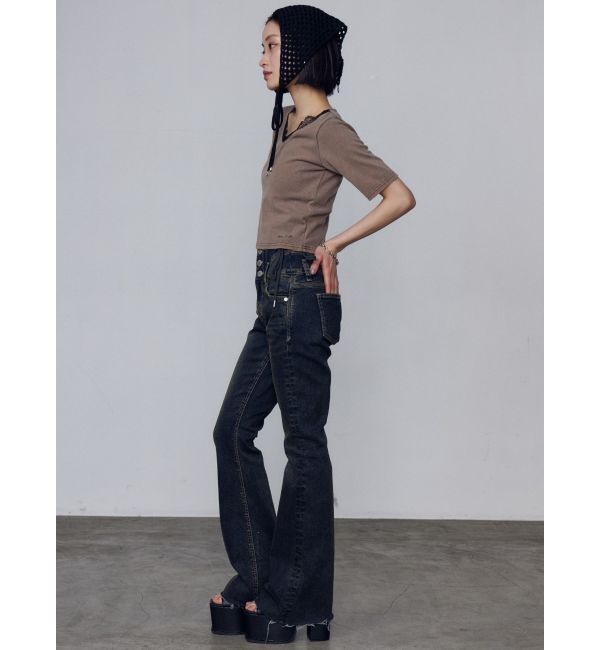 EMODA「リブクラッシュレーストップス」|Tシャツ・カットソー|