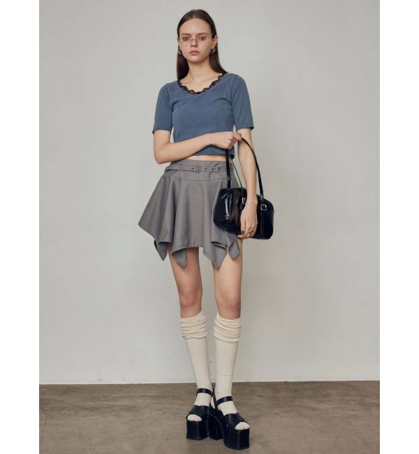 EMODA「リブクラッシュレーストップス」|Tシャツ・カットソー|