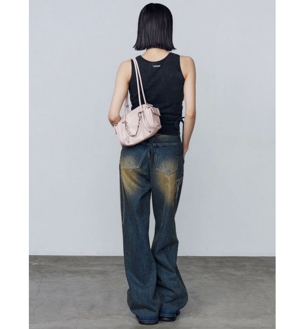 EMODA「リボングラフィックルーズジーンズ」|デニム|