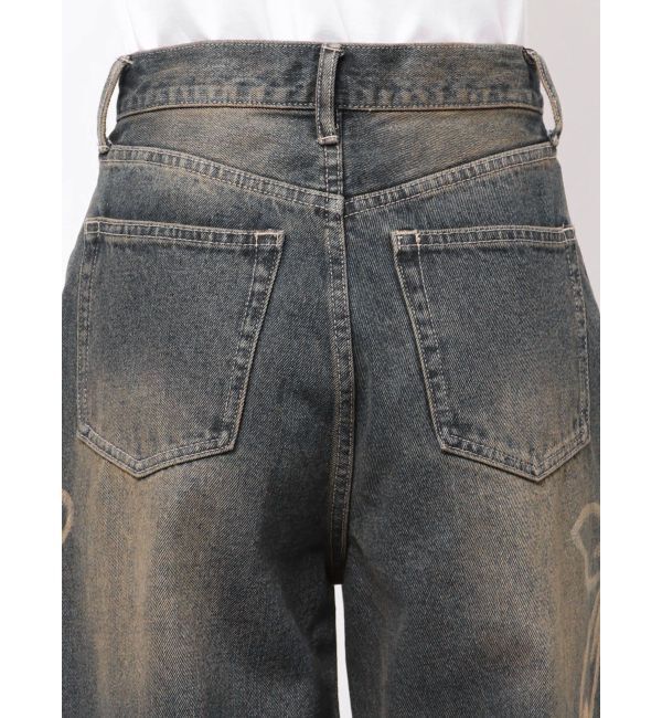 EMODA「リボングラフィックルーズジーンズ」|デニム|