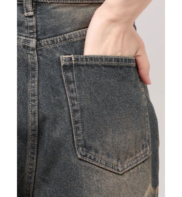 EMODA「リボングラフィックルーズジーンズ」|デニム|