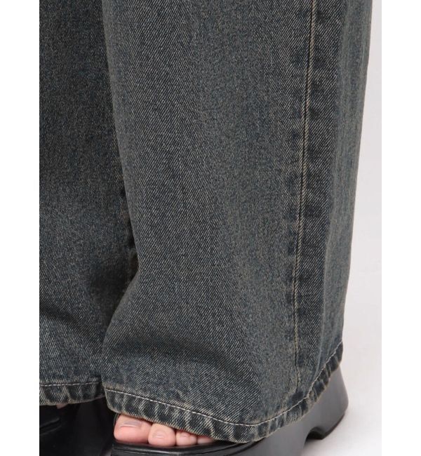 EMODA「リボングラフィックルーズジーンズ」|デニム|