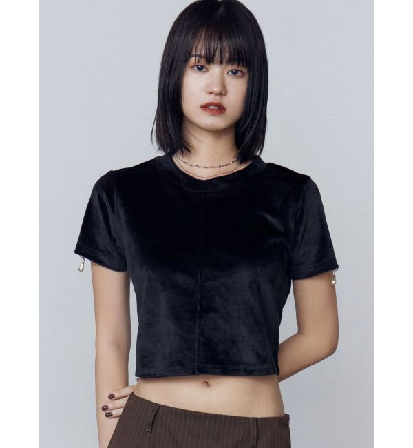 EMODA「アイレットパールベロアTシャツ」|Tシャツ・カットソー|