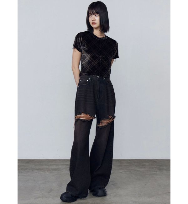 EMODA「アイレットパールベロアTシャツ」|Tシャツ・カットソー|