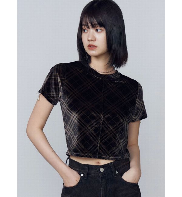 EMODA「アイレットパールベロアTシャツ」|Tシャツ・カットソー|ライトミックス