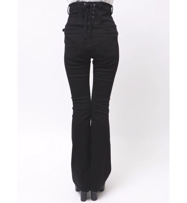 EMODA「スリーレスアップハイウエストフレアパギンス」|デニム|