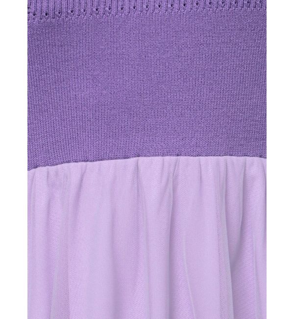 MERCURYDUO「チュールドッキングオープンショルダーワンピース」|ワンピース|