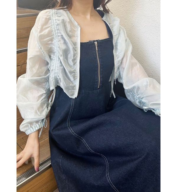 MERCURYDUO「シアードロストブルゾン」|ブルゾン・スタジャン|ミントグリーン