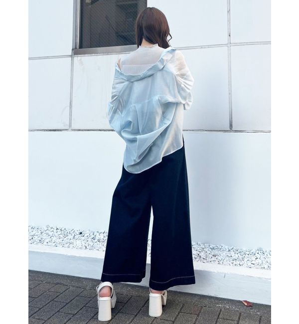 MERCURYDUO「バックタックスタンドカラーシャツ」|シャツ・ブラウス|