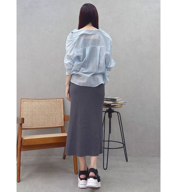 MERCURYDUO「バックタックスタンドカラーシャツ」|シャツ・ブラウス|