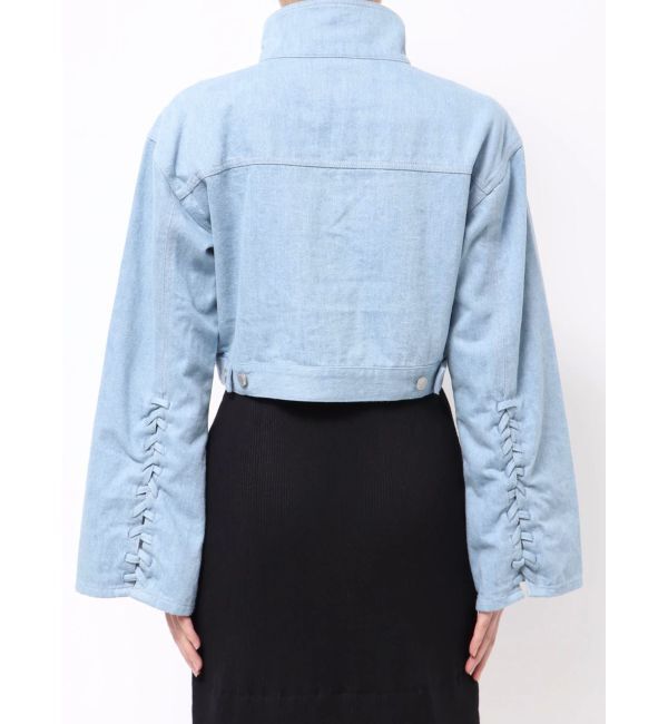 MERCURYDUO「スタンドカラーコルセットデニムジャケット」|デニムジャケット|