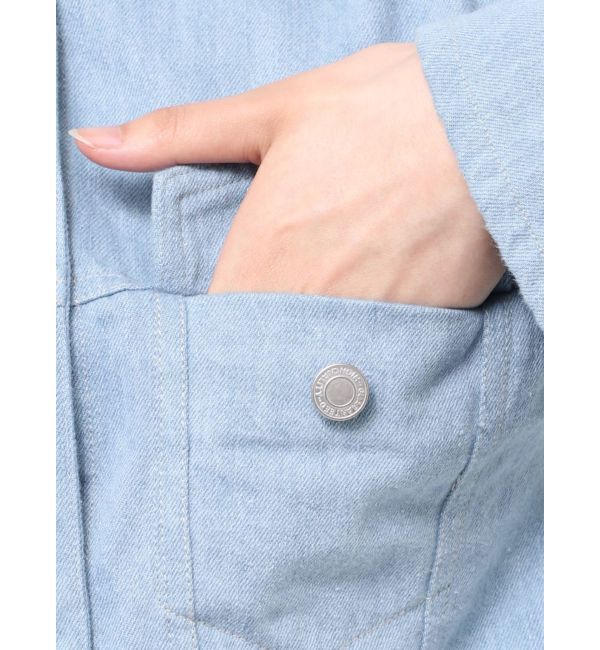 MERCURYDUO「スタンドカラーコルセットデニムジャケット」|デニムジャケット|