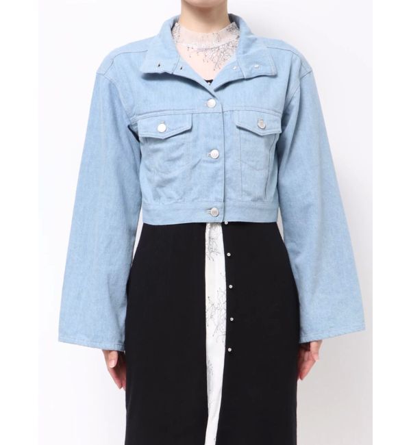 MERCURYDUO「スタンドカラーコルセットデニムジャケット」|デニムジャケット|