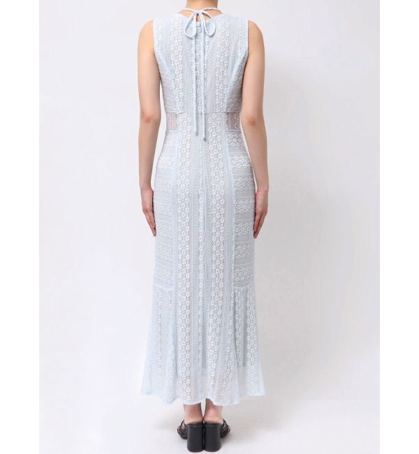 MERCURYDUO「カットレースブロッキングマーメイドワンピース」|ワンピース|