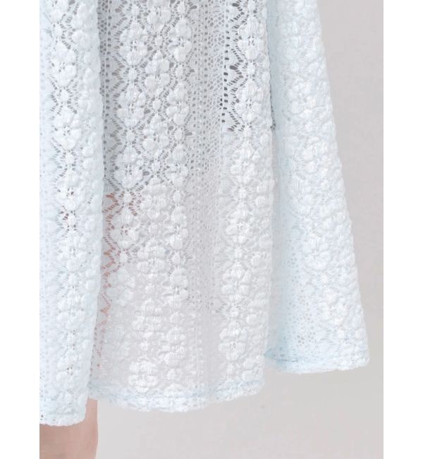 MERCURYDUO「カットレースブロッキングマーメイドワンピース」|ワンピース|