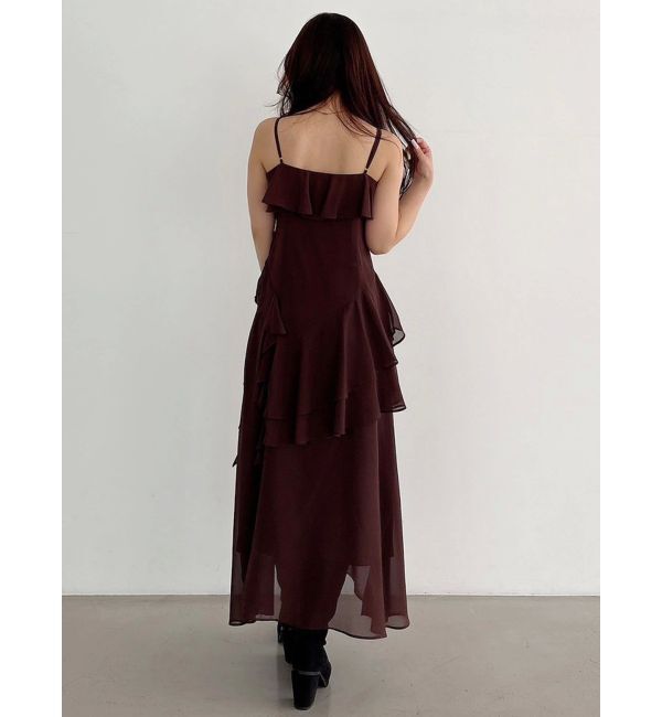 MERCURYDUO「ラッフルティアードキャミワンピース」|ワンピース|