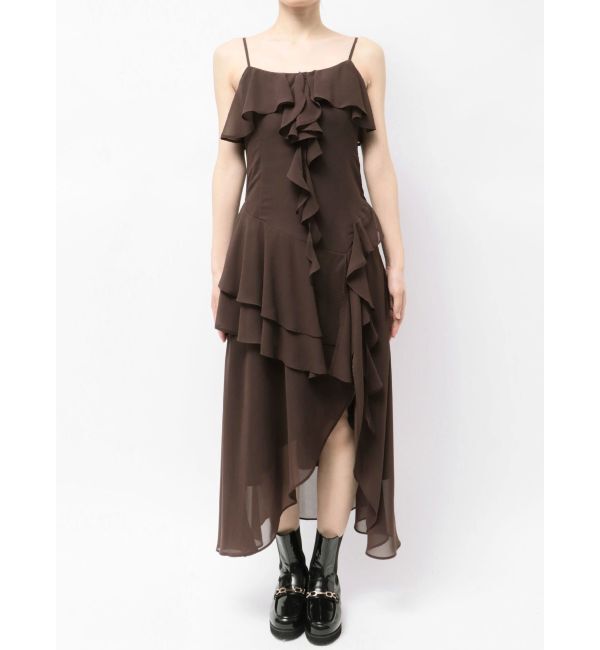 MERCURYDUO「ラッフルティアードキャミワンピース」|ワンピース|