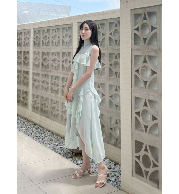 MERCURYDUO「ラッフルティアードキャミワンピース」|ワンピース|