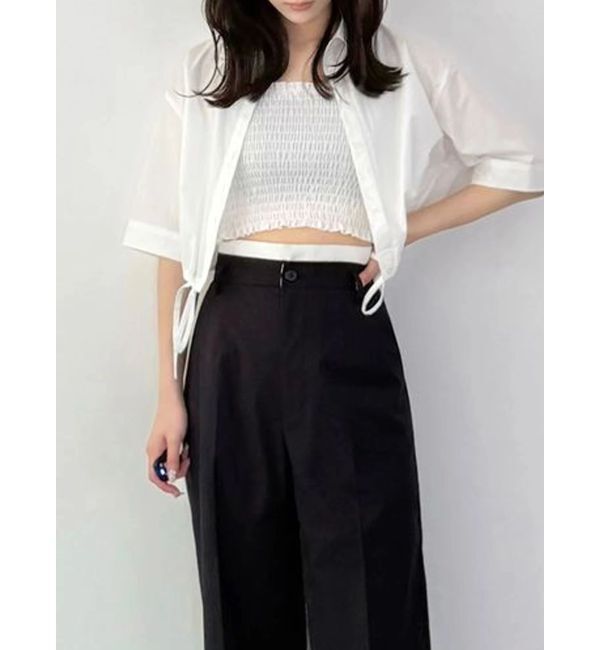 MERCURYDUO「ドロストヘムベアセットシャツ」|シャツ・ブラウス|