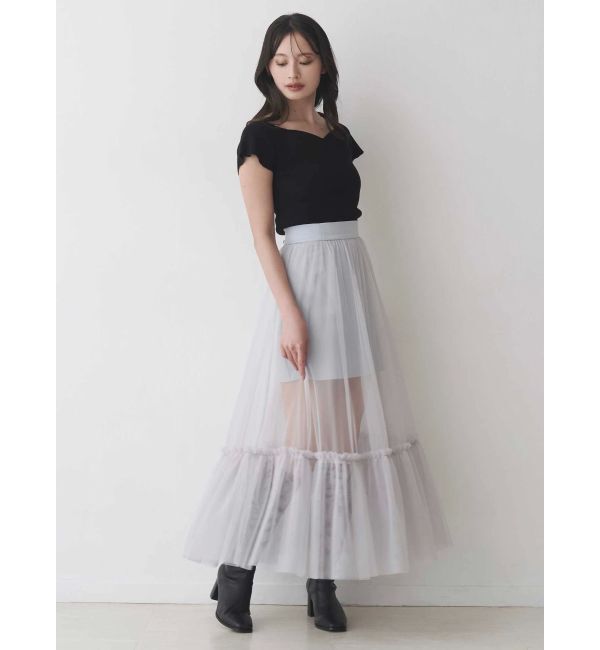 MERCURYDUO「チュールティアードスカート」|スカート|