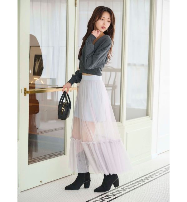MERCURYDUO「チュールティアードスカート」|スカート|