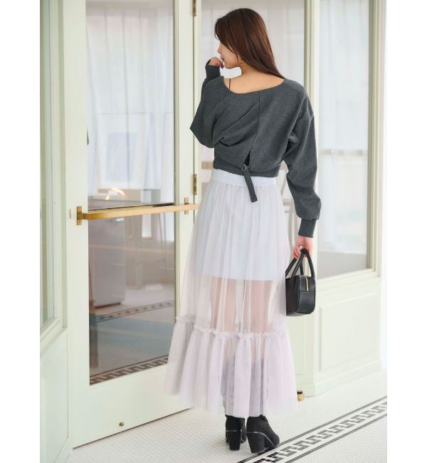 MERCURYDUO「チュールティアードスカート」|スカート|