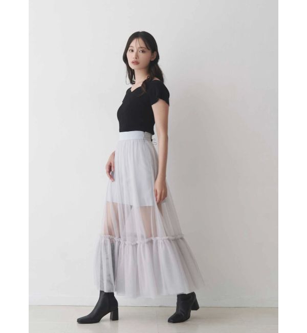 MERCURYDUO「チュールティアードスカート」|スカート|