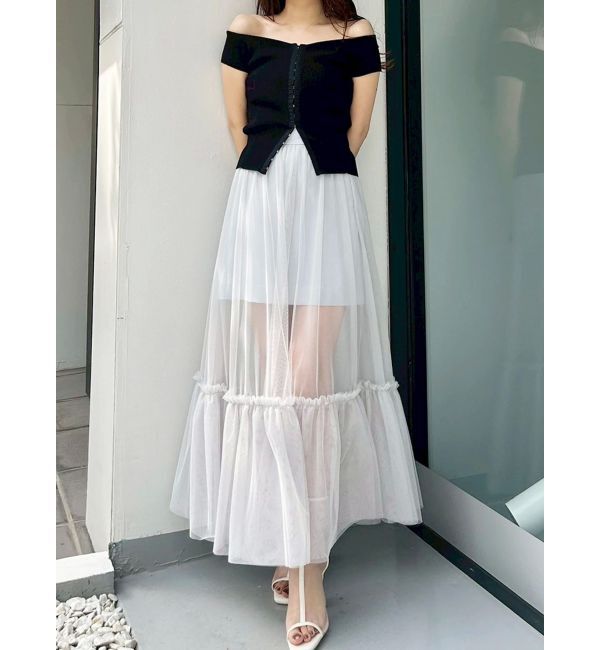 MERCURYDUO「チュールティアードスカート」|スカート|