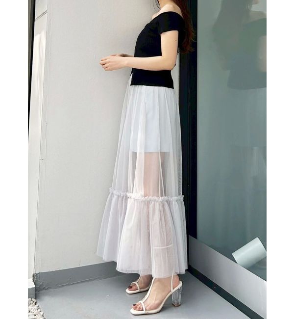 MERCURYDUO「チュールティアードスカート」|スカート|