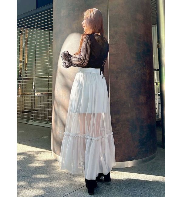 MERCURYDUO「チュールティアードスカート」|スカート|