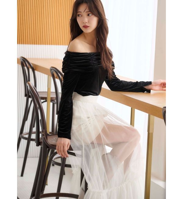 MERCURYDUO「チュールティアードスカート」|スカート|