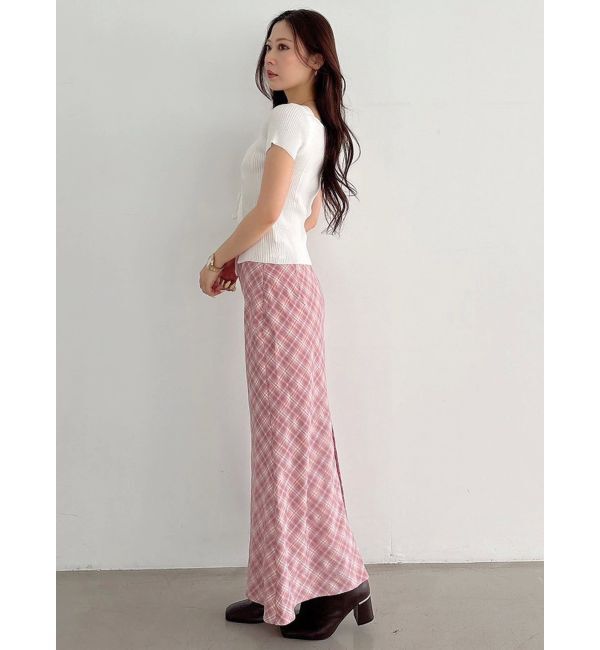 MERCURYDUO「レイヤードライクレースアップニット」|ニット・セーター|