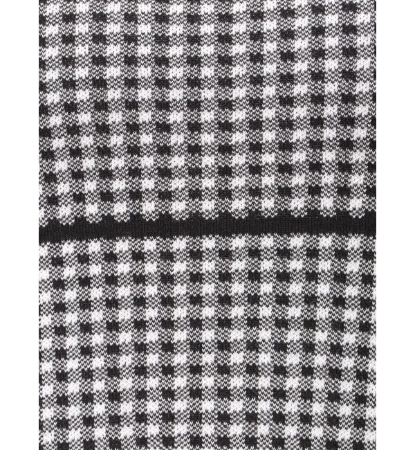 MERCURYDUO「チェックサイドレースアップニットワンピース」|ワンピース|