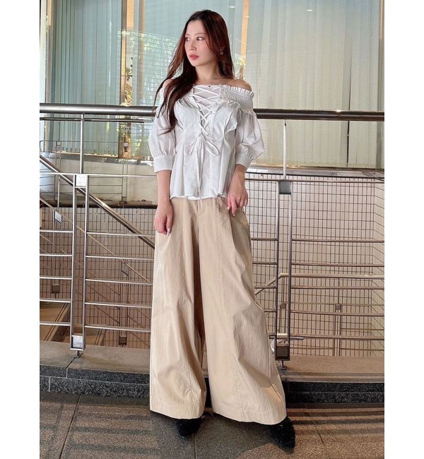 MERCURYDUO「前後2WAYレースアップコルセットブラウス」|シャツ・ブラウス|