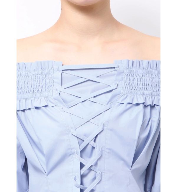 MERCURYDUO「前後2WAYレースアップコルセットブラウス」|シャツ・ブラウス|