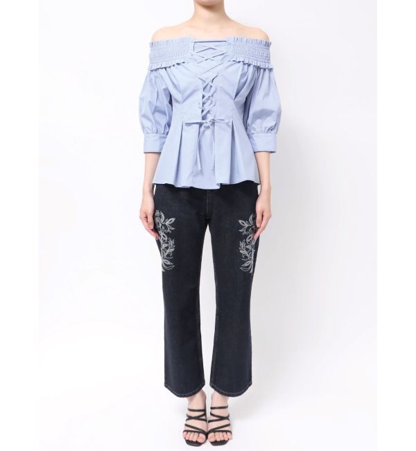 MERCURYDUO「前後2WAYレースアップコルセットブラウス」|シャツ・ブラウス|