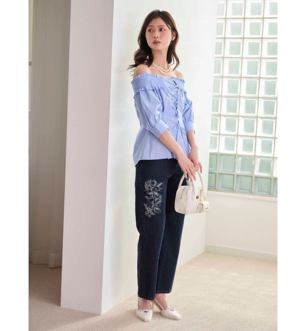 MERCURYDUO「前後2WAYレースアップコルセットブラウス」|シャツ・ブラウス|