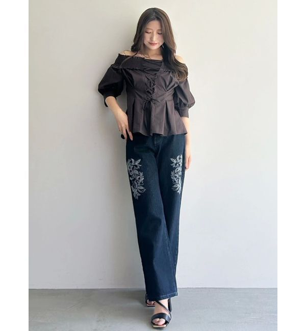 MERCURYDUO「前後2WAYレースアップコルセットブラウス」|シャツ・ブラウス|